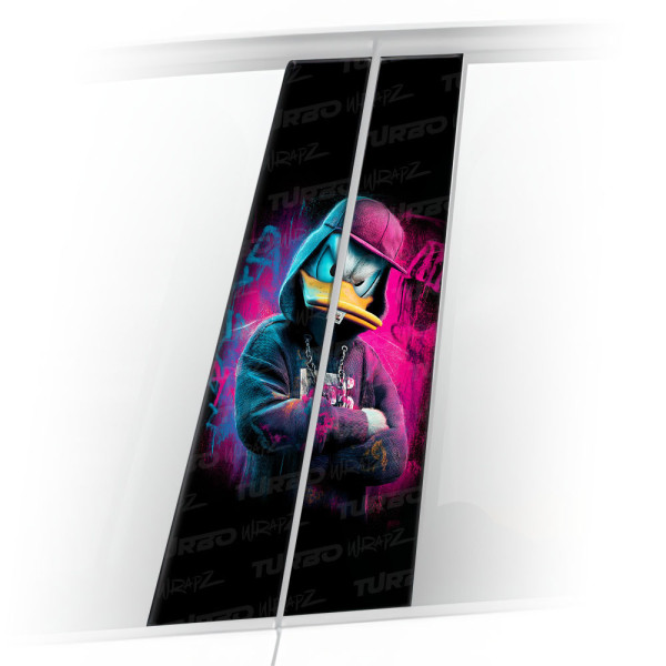 Sticker for car pillar Kaczor Donald Graffiti | TurboWrapz.com