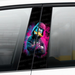 Naklejka na słupek samochodowy Kaczor Donald Graffiti | TurboWrapz.com 2