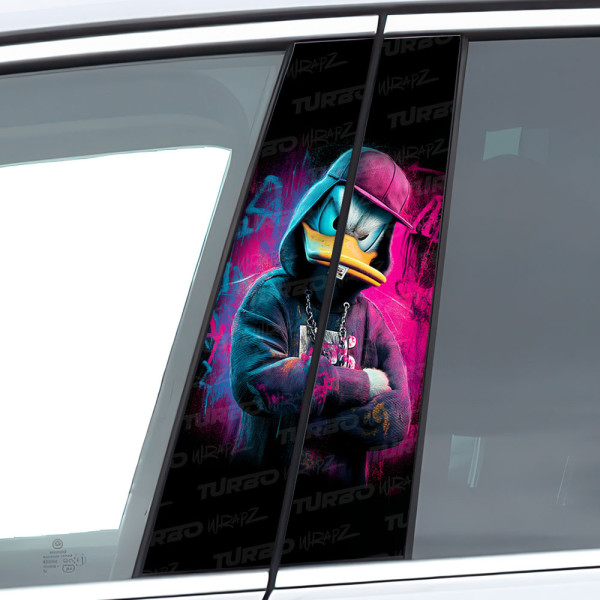 Sticker for car pillar Kaczor Donald Graffiti | TurboWrapz.com