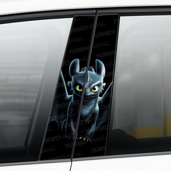 Sticker for car pillar Nocna Furia | TurboWrapz.com