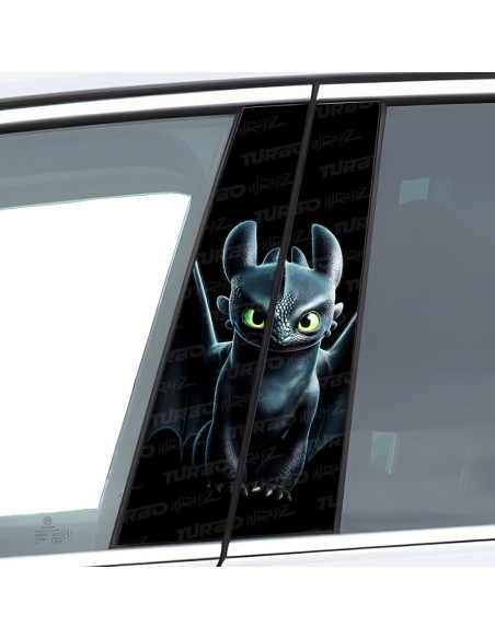 Sticker for car pillar Nocna Furia | TurboWrapz.com