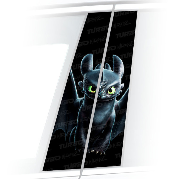 Sticker for car pillar Nocna Furia | TurboWrapz.com