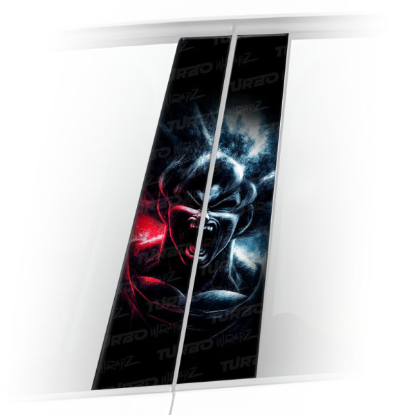 Naklejka na słupek samochodowy Goku Art | TurboWrapz.com