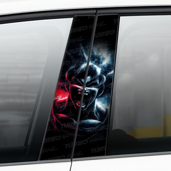 Naklejka na słupek samochodowy Goku Art | TurboWrapz.com