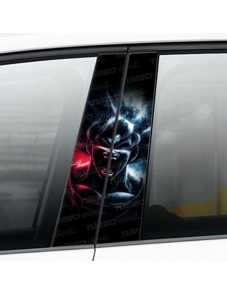 Naklejka na słupek samochodowy Goku Art | TurboWrapz.com