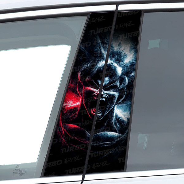 Sticker for car pillar Goku Art | TurboWrapz.com