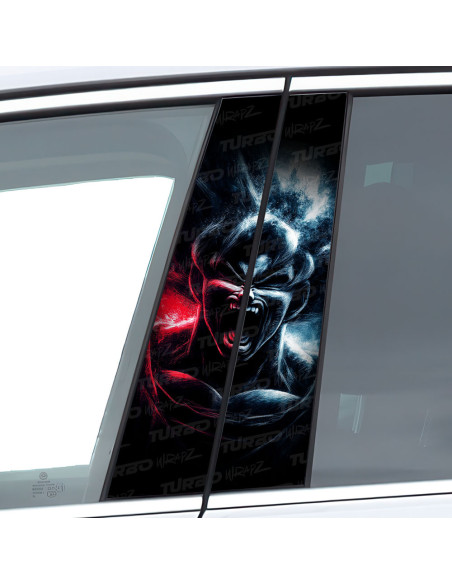 Naklejka na słupek samochodowy Goku Art | TurboWrapz.com