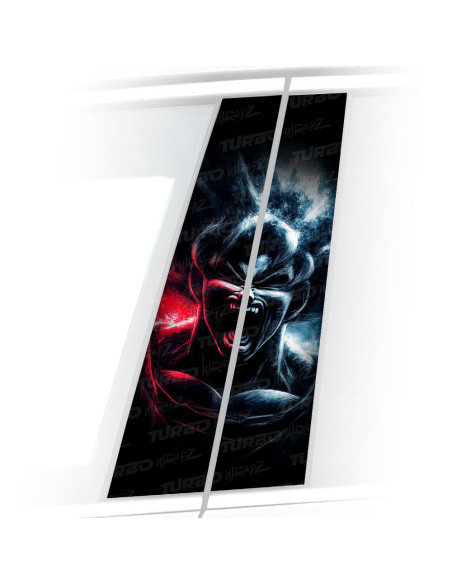 Naklejka na słupek samochodowy Goku Art | TurboWrapz.com