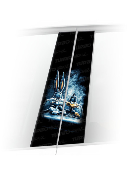 Sticker for car pillar Bugs i Daffy | TurboWrapz.com