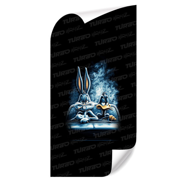 Sticker for car pillar Bugs i Daffy | TurboWrapz.com