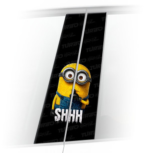 Naklejka na słupek samochodowy Minion Shhh | TurboWrapz.com