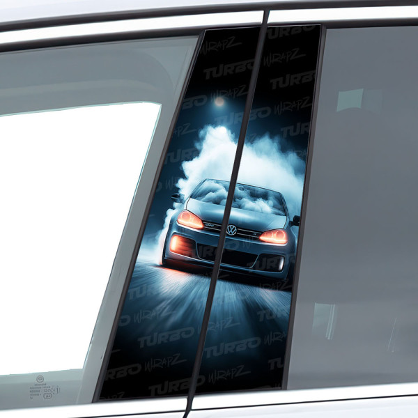 Sticker for car pillar Golf GTI V | TurboWrapz.com