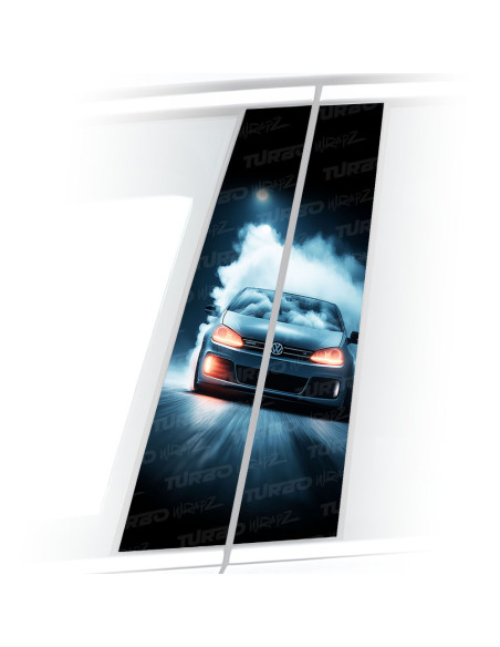 Sticker for car pillar Golf GTI V | TurboWrapz.com