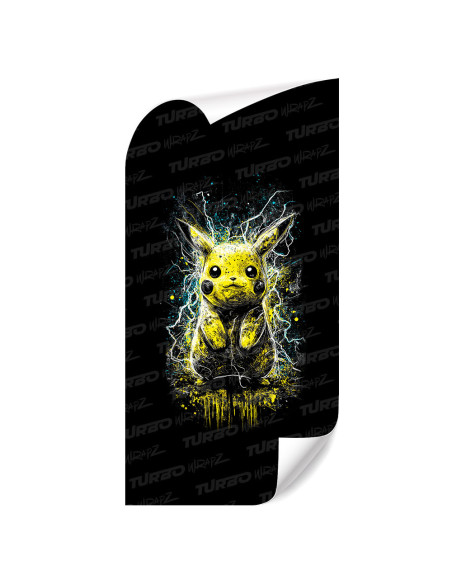 Naklejka na słupek samochodowy Pikachu błyskawice | TurboWrapz.com