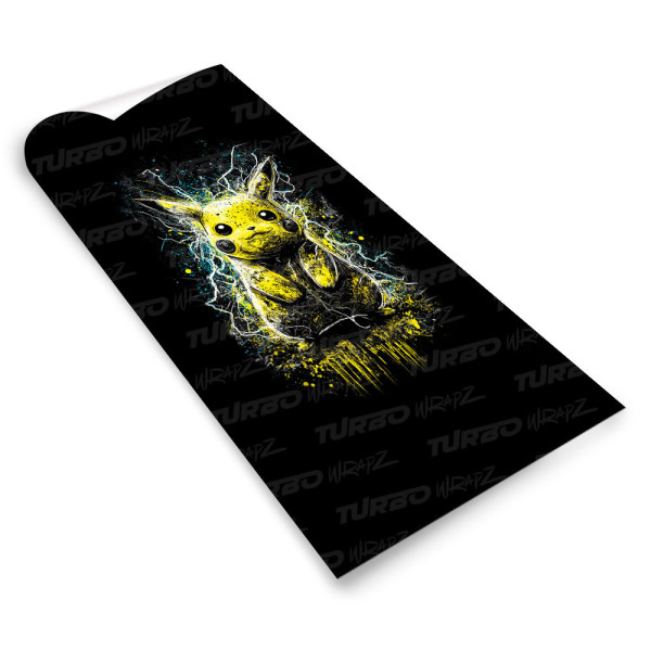 Sticker for car pillar Pikachu błyskawice | TurboWrapz.com