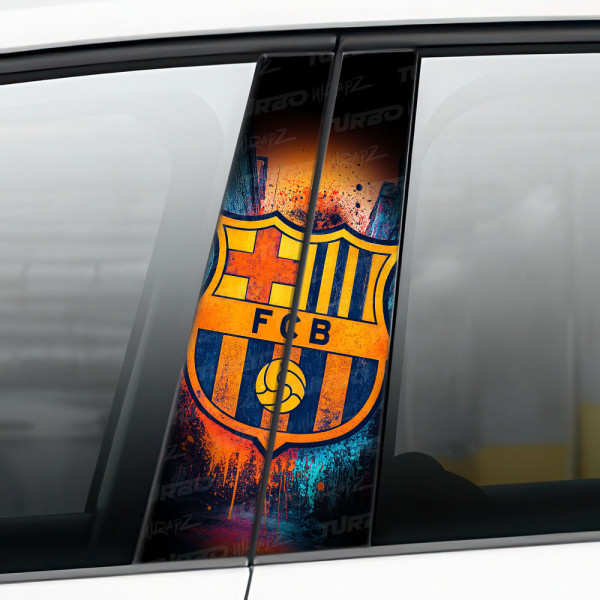 Naklejka na słupek samochodowy FC Barcelona  | TurboWrapz.com