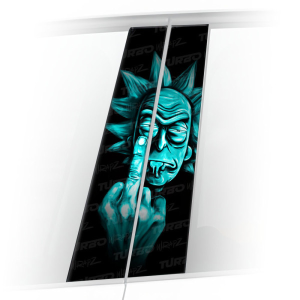 Sticker for car pillar Rick Fck | TurboWrapz.com