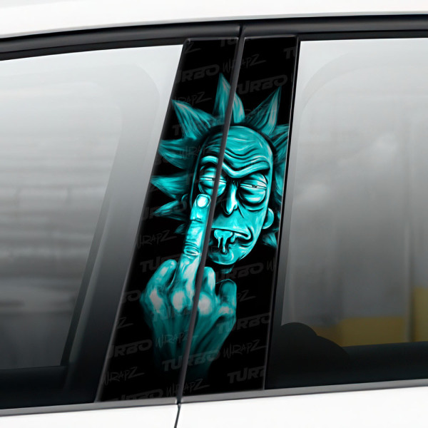 Sticker for car pillar Rick Fck | TurboWrapz.com