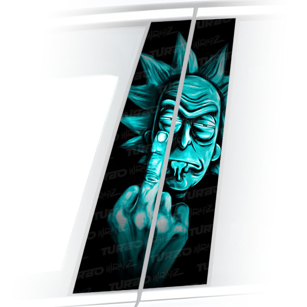 Sticker for car pillar Rick Fck | TurboWrapz.com