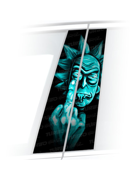 Sticker for car pillar Rick Fck | TurboWrapz.com
