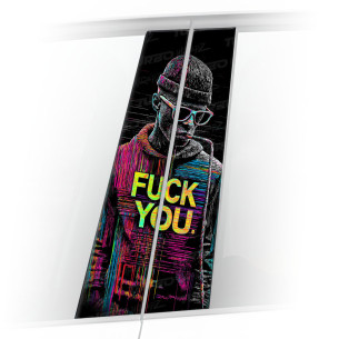 Sticker for car pillar FCK U | TurboWrapz.com