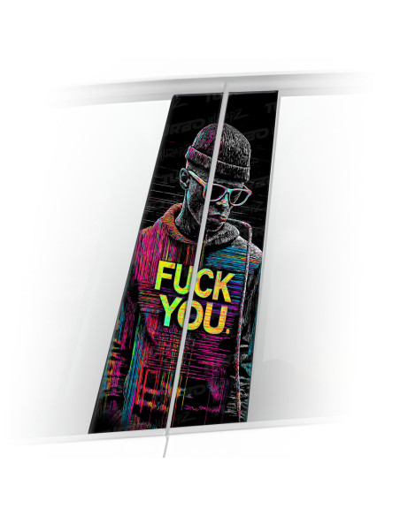 Sticker for car pillar FCK U | TurboWrapz.com