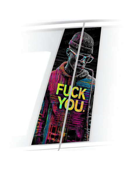 Sticker for car pillar FCK U | TurboWrapz.com