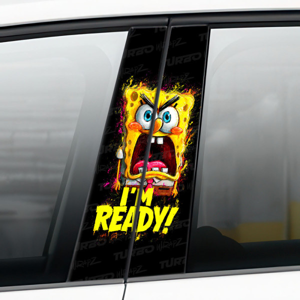 Naklejka na słupek samochodowy Spongebob I'm ready | TurboWrapz.com