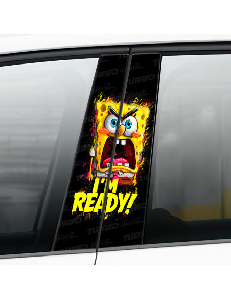 Naklejka na słupek samochodowy Spongebob I'm ready | TurboWrapz.com