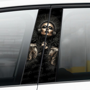 Naklejka na słupek samochodowy Cyber Queen | TurboWrapz.com 2