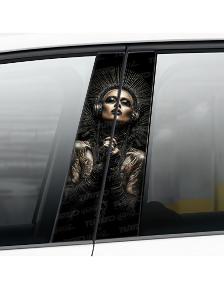 Sticker for car pillar Cyber Queen | TurboWrapz.com