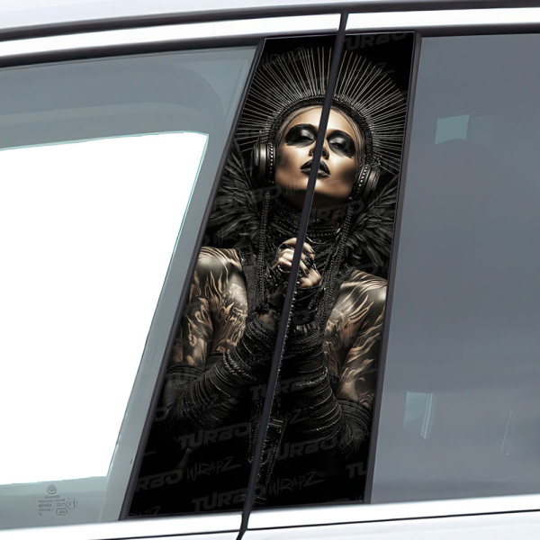 Sticker for car pillar Cyber Queen | TurboWrapz.com
