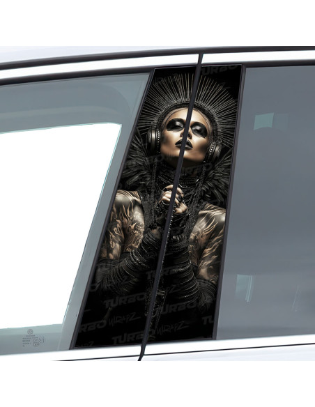 Naklejka na słupek samochodowy Cyber Queen | TurboWrapz.com