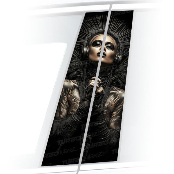 Sticker for car pillar Cyber Queen | TurboWrapz.com