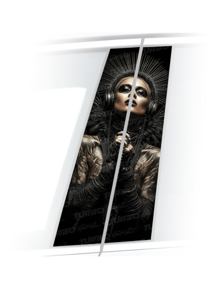 Sticker for car pillar Cyber Queen | TurboWrapz.com