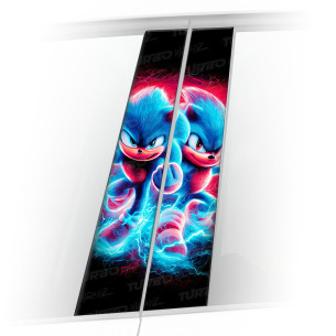 Naklejka na słupek samochodowy Sonic 1 | TurboWrapz.com