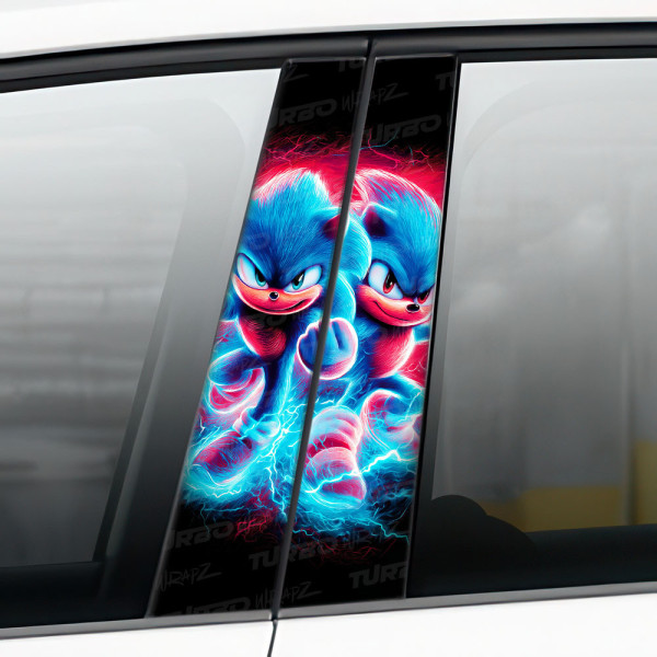 Naklejka na słupek samochodowy Sonic 1 | TurboWrapz.com