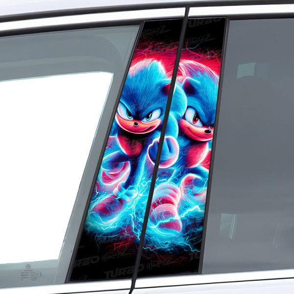 Naklejka na słupek samochodowy Sonic 1 | TurboWrapz.com