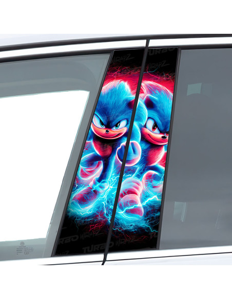 Naklejka na słupek samochodowy Sonic 1 | TurboWrapz.com