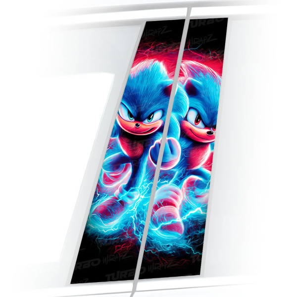 Naklejka na słupek samochodowy Sonic 1 | TurboWrapz.com