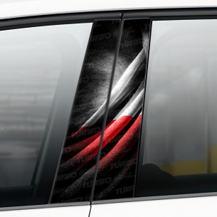 Sticker for car pillar Polska - flaga 1 | TurboWrapz.com 2