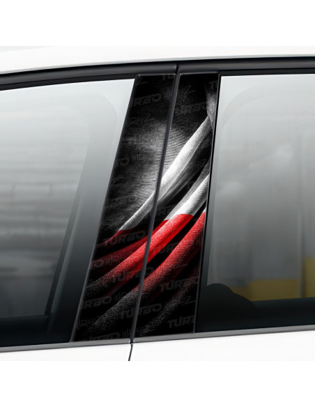 Sticker for car pillar Polska - flaga 1 | TurboWrapz.com