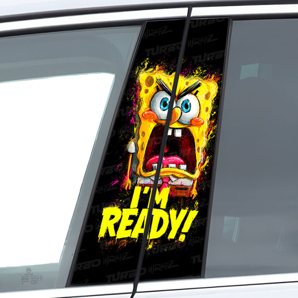 Naklejka na słupek samochodowy Spongebob I'm ready | TurboWrapz.com