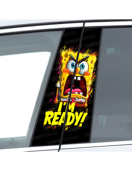 Naklejka na słupek samochodowy Spongebob I'm ready | TurboWrapz.com