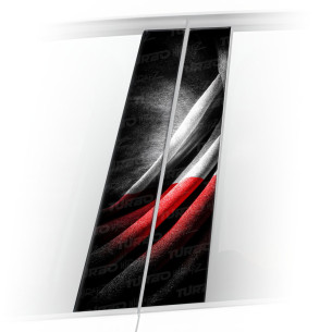 Sticker for car pillar Polska - flaga 1 | TurboWrapz.com