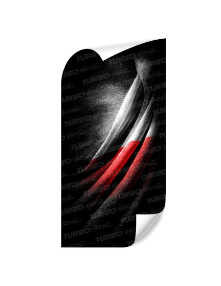 Naklejka na słupek samochodowy Polska - flaga 1 | TurboWrapz.com