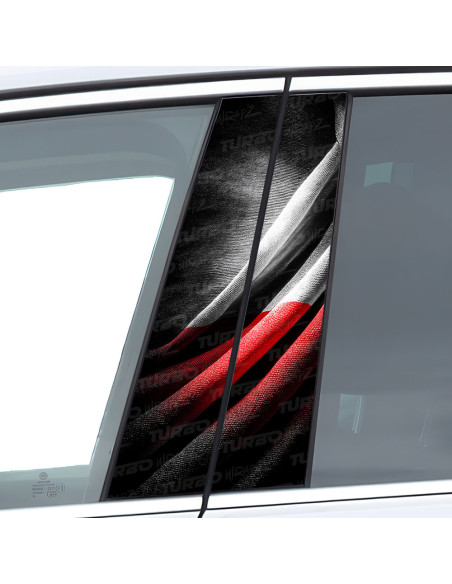 Sticker for car pillar Polska - flaga 1 | TurboWrapz.com
