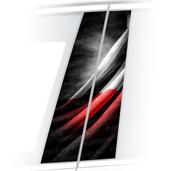 Sticker for car pillar Polska - flaga 1 | TurboWrapz.com