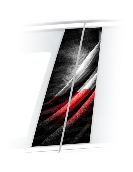 Naklejka na słupek samochodowy Polska - flaga 1 | TurboWrapz.com