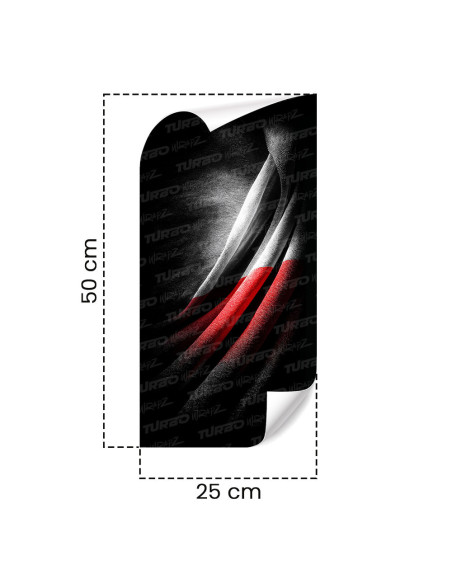 Naklejka na słupek samochodowy Polska - flaga 1 | TurboWrapz.com